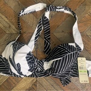 Tommy Bahama black/white foam cup bra size 34b. NWT